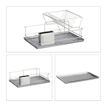 Dish rack with cutlery basket