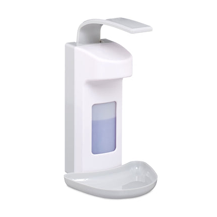 Disinfection dispenser with drip tray