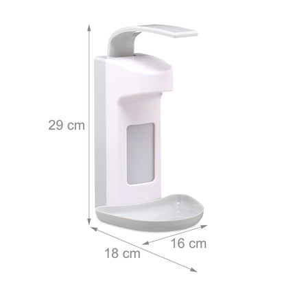 Disinfection dispenser with drip tray