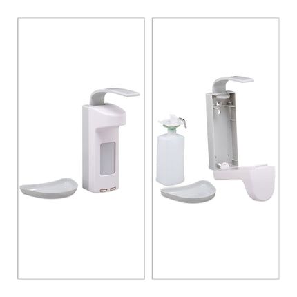 Disinfection dispenser with drip tray