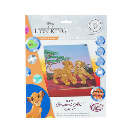 Disney Crystal Art Card Simba And Nala, 18 X 18 Cm
