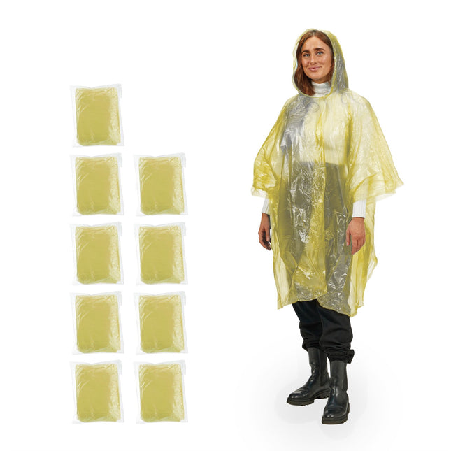 Disposable poncho set of 10