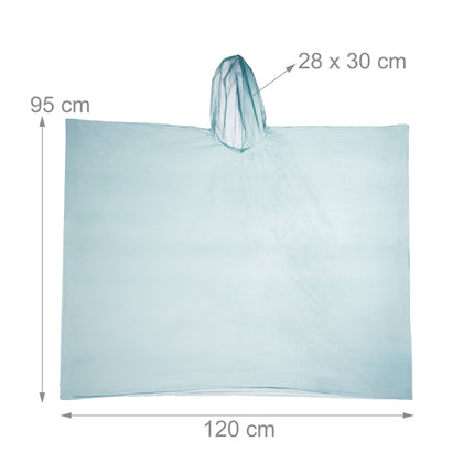 Disposable poncho set of 10