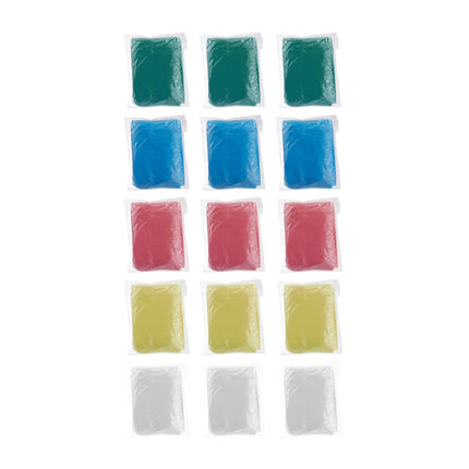 Disposable poncho set of 15 different colors