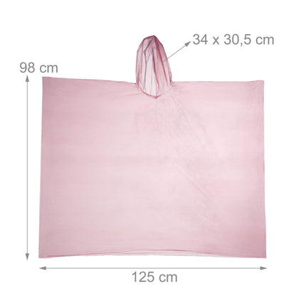 Disposable rain poncho, set of 20