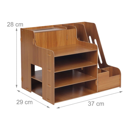 Document Organiser with File Holder – Dark Brown MDF