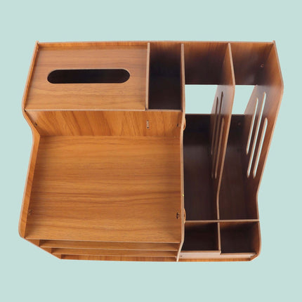 Document Organiser with File Holder – Dark Brown MDF