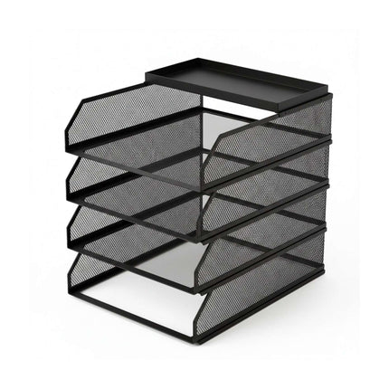 Document Organizer, Metal Mesh, 4 A4 Compartments