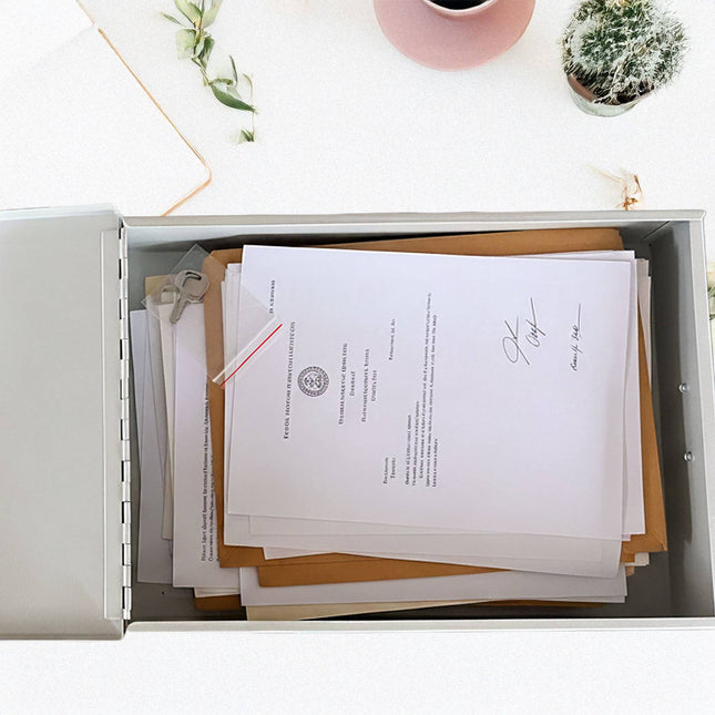 Document Safe Box with Lock – A4 Size, Metal Case
