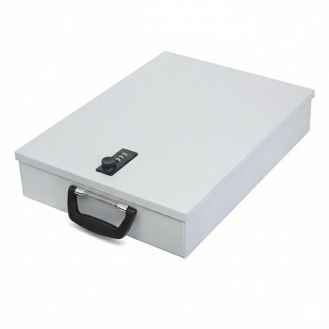 Document Storage Box with Lock, A4 Size, Metal