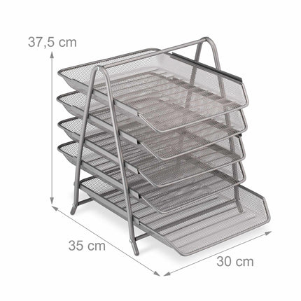 Document compartment in metal with 5 compartments