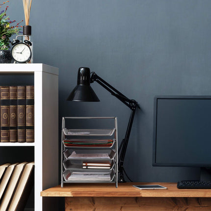 Document compartment in metal with 5 compartments