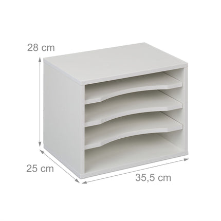 Document compartment white 4 compartments