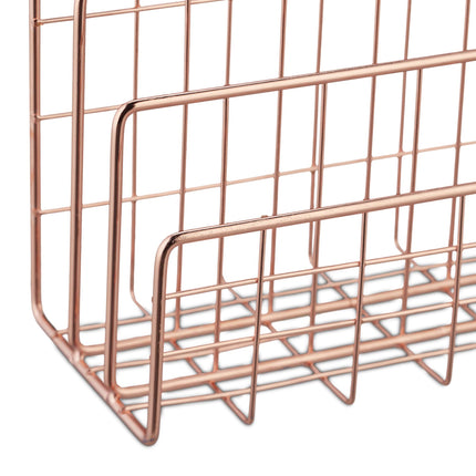 Document holder with 3 compartments rose gold