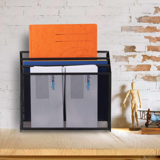 Document holder with 3 shelves