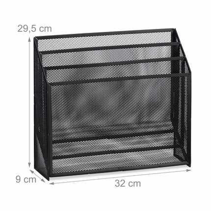 Document holder with 3 shelves