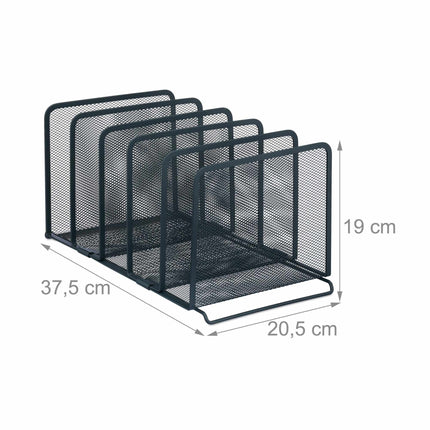 Document holder with 5 compartments anthracite