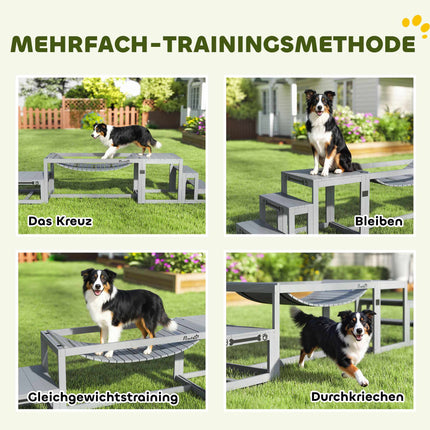 Dog Agility Set – 3-Piece Pine Wood, 40kg Capacity