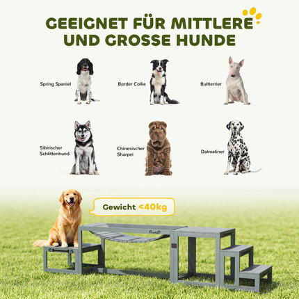 Dog Agility Set – 3-Piece Pine Wood, 40kg Capacity
