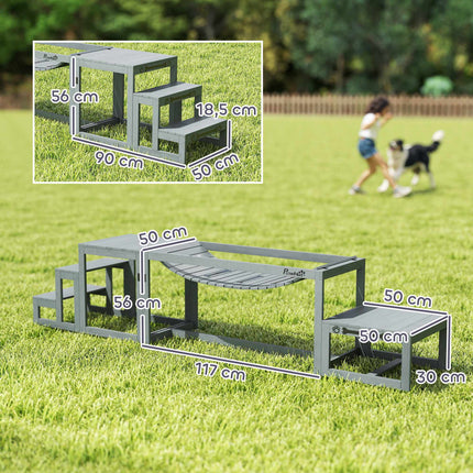 Dog Agility Set – 3-Piece Pine Wood, 40kg Capacity