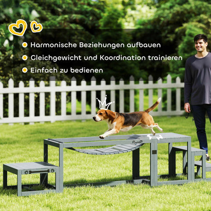 Dog Agility Set – 3-Piece Pine Wood, 40kg Capacity