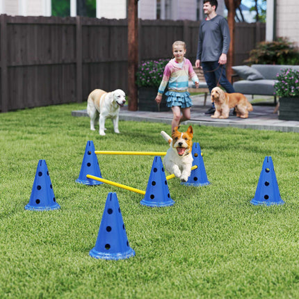 Dog Agility Set – 3-Piece Training Kit with 6 Cones, 3 Hurdles