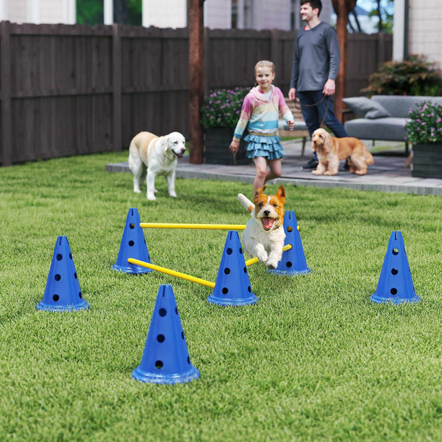 Dog Agility Set – 3-Piece Training Kit with 6 Cones, 3 Hurdles