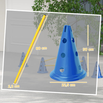 Dog Agility Set – 3-Piece Training Kit with 6 Cones, 3 Hurdles