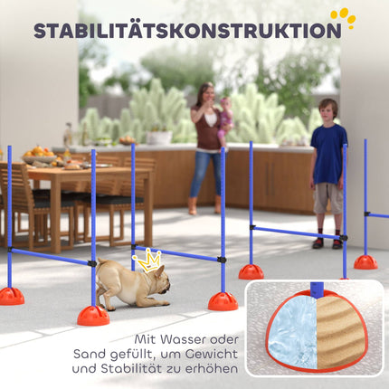 Dog Agility Set, 4 Adjustable Hurdles with Carry Bag
