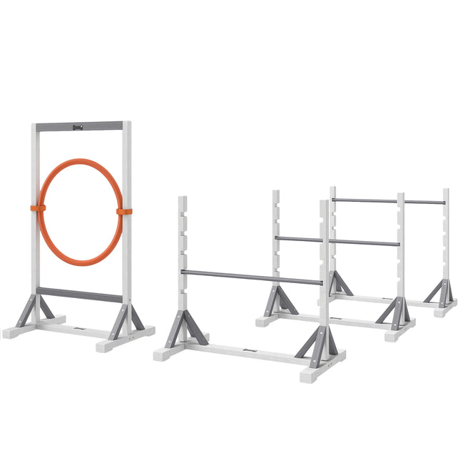 Dog Agility Set - 4-piece, height-adjustable fences