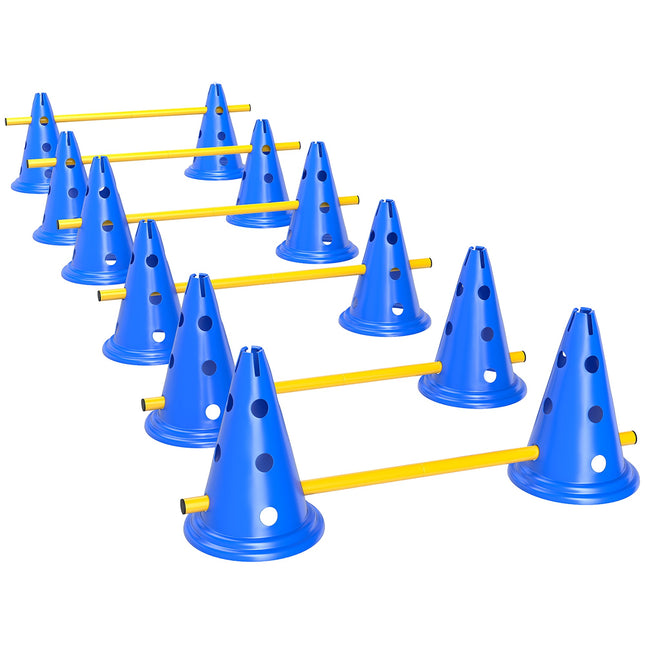 Dog Agility Set – 6-Piece Training Kit with 12 Cones, 6 Hurdles