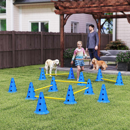 Dog Agility Set – 6-Piece Training Kit with 12 Cones, 6 Hurdles