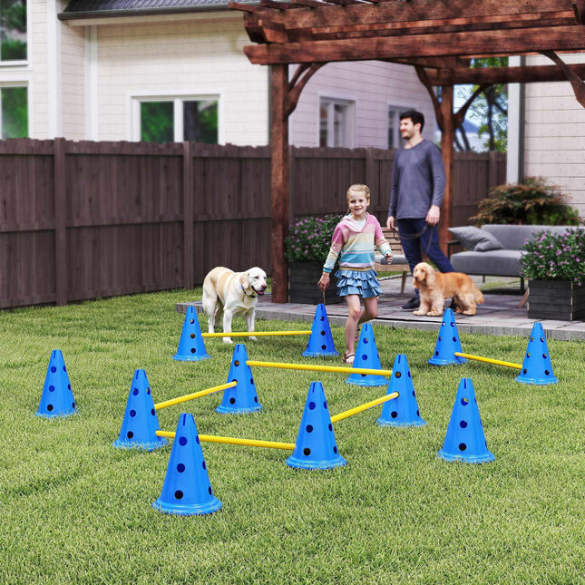 Dog Agility Set – 6-Piece Training Kit with 12 Cones, 6 Hurdles