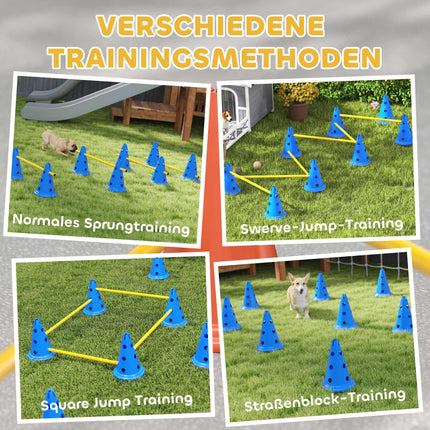 Dog Agility Set – 6-Piece Training Kit with 12 Cones, 6 Hurdles