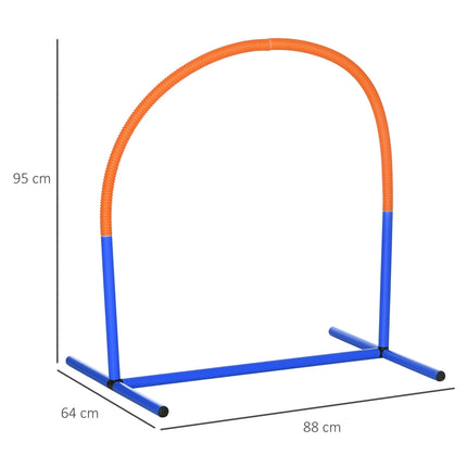 Dog Agility Training Set, 4-piece with carrying bag, blue/orange
