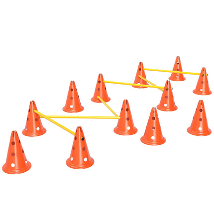 Dog Agility Training Set - 6 adjustable obstacles, 12 cones