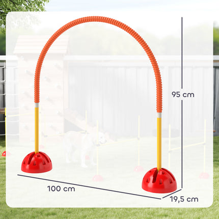 Dog Agility Training Set with 4 Adjustable Gates, Portable Bag