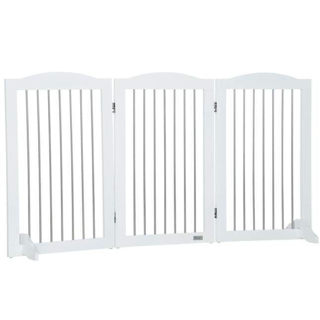 Folding dog gate, 3 panels, 154x30x80 cm Safety barrier