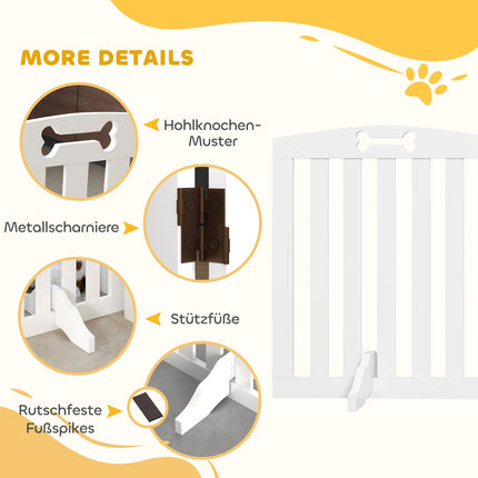 Folding dog gate - 3-part, 155x61 cm, Freestanding