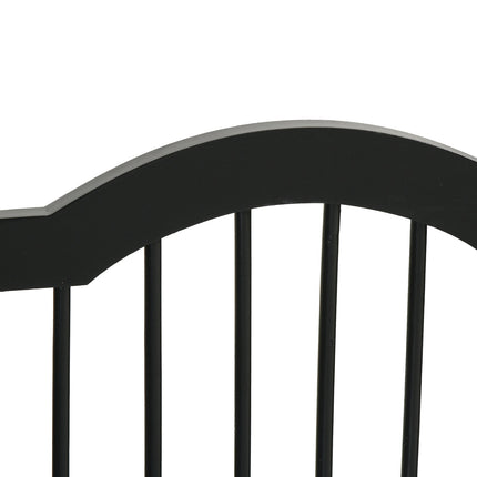 Dog Barrier Gate - Foldable & Stable, MDF, Black 154.5X61Cm