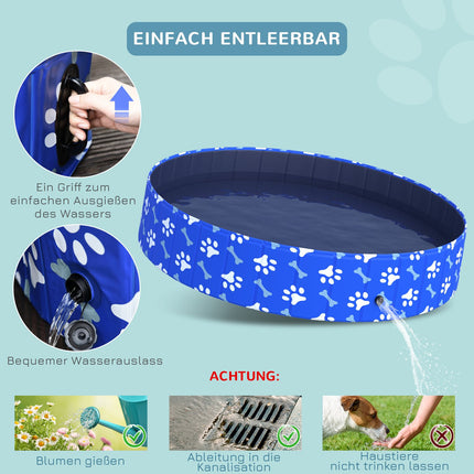 Collapsible dog pool & bathtub - 160x30 cm for dogs & cats