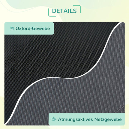 Dog bed with ventilating canopy, Grey, 92x76x90 Cm