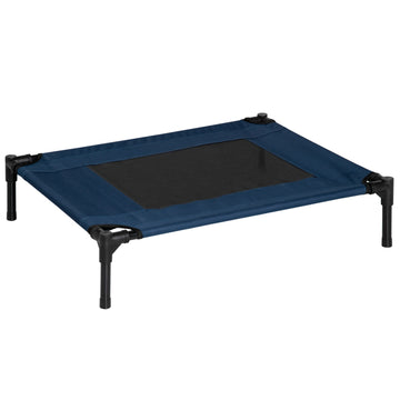 Outdoor Pet Bed with Steel Frame, 600D Oxford Fabric, Blue
