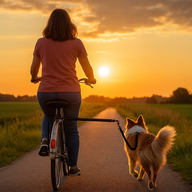 Dog Bike Leash with Spacer – Flexible, Easy Install