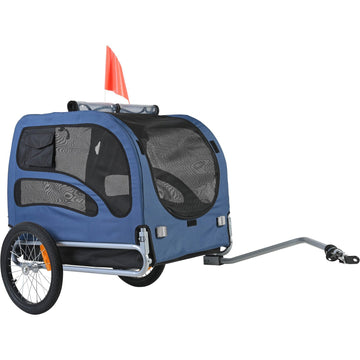Dog Bike Trailer, 100 Lb Capacity, Foldable, Quick-Release Wheels
