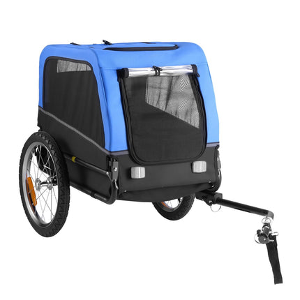 Dog Bike Trailer 30 kg, Foldable Pet Carrier, Flag