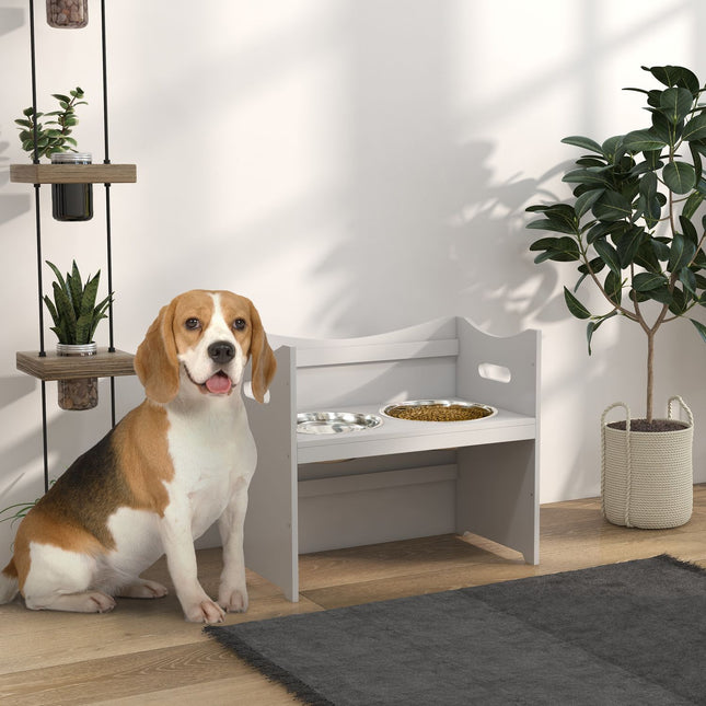 Adjustable dog feeding station - 2L bowl in stainless steel
