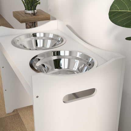 Adjustable dog feeding station - 2L bowl in stainless steel