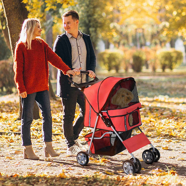 Red Dog Stroller - Lightweight, Collapsible, Jogger Style