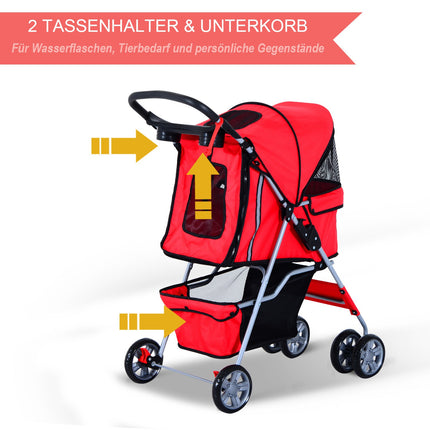 Red Dog Stroller - Lightweight, Collapsible, Jogger Style